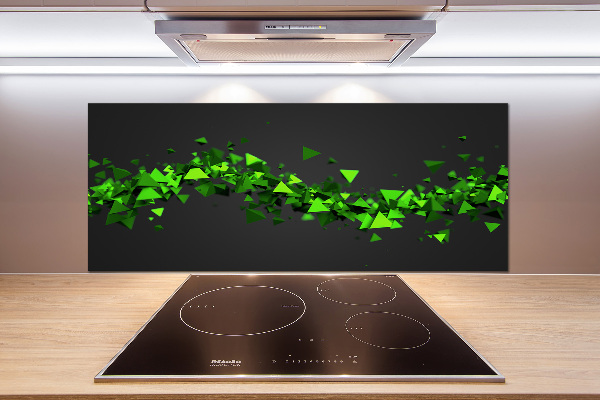 Rivestimento parete cucina con motivo a onde geometriche