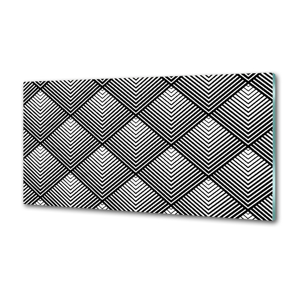 Rivestimento parete cucina con motivo geometrico