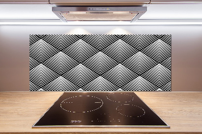 Rivestimento parete cucina con motivo geometrico