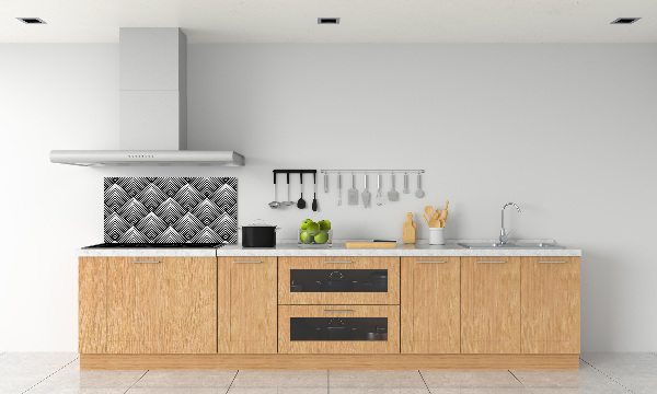 Rivestimento parete cucina con motivo geometrico