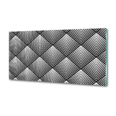 Rivestimento parete cucina con motivo geometrico