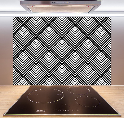 Rivestimento parete cucina con motivo geometrico
