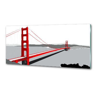 Rivestimento parete cucina con motivo Ponte di San Francisco