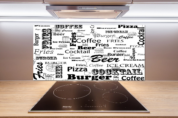 Rivestimento parete cucina menu del ristorante in formato stampabile