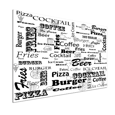 Rivestimento parete cucina menu del ristorante in formato stampabile