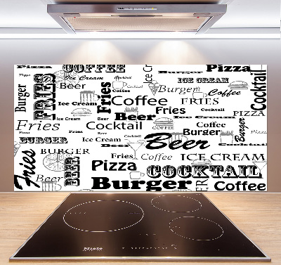 Rivestimento parete cucina menu del ristorante in formato stampabile