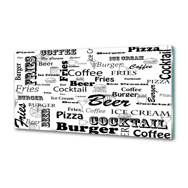 Rivestimento parete cucina menu del ristorante in formato stampabile