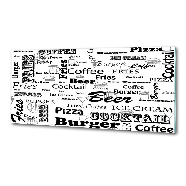 Rivestimento parete cucina menu del ristorante in formato stampabile