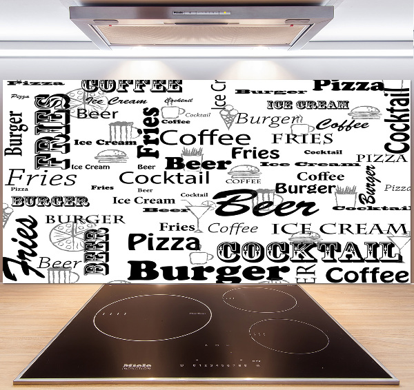 Rivestimento parete cucina menu del ristorante in formato stampabile