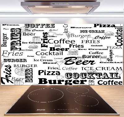 Rivestimento parete cucina menu del ristorante in formato stampabile