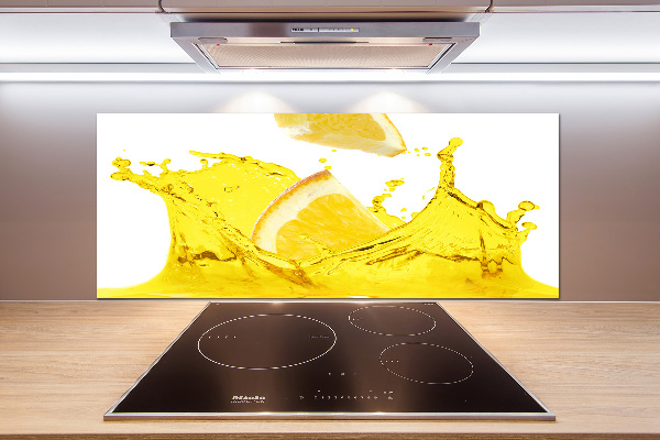 Pannello paraschizzi cucina con motivo a fette di limone