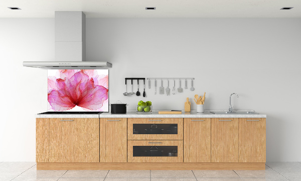 Pannello retrocucina con motivo a fiore rosa