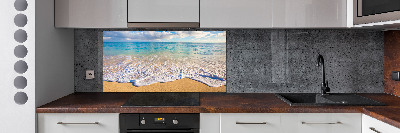 Rivestimento parete cucina con motivo Spiaggia hawaiana