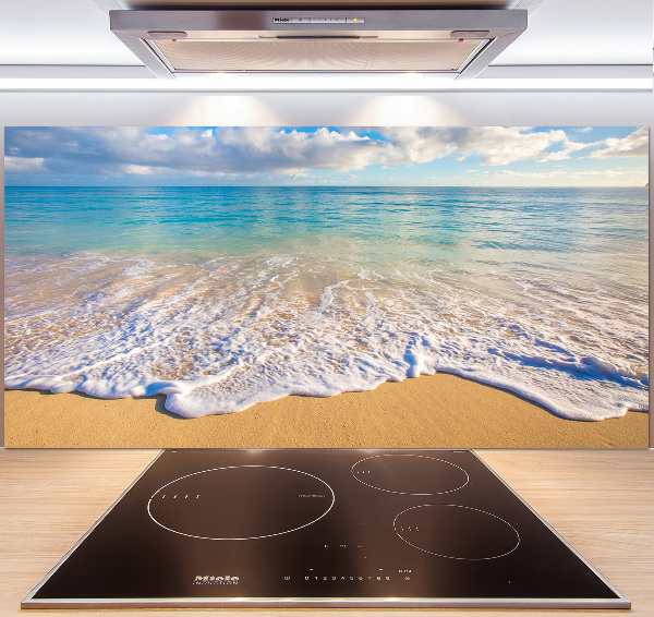 Rivestimento parete cucina con motivo Spiaggia hawaiana