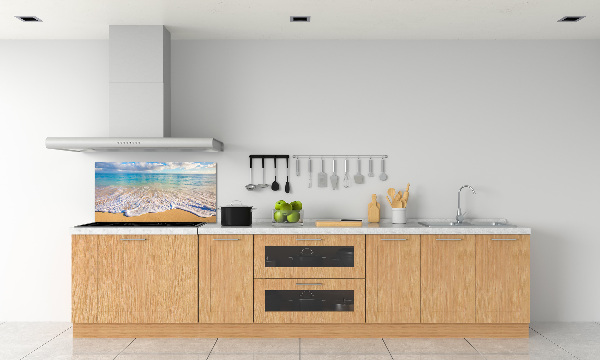 Rivestimento parete cucina con motivo Spiaggia hawaiana