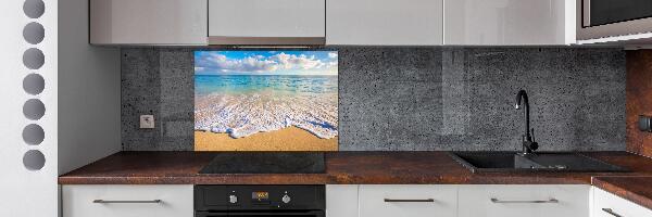 Rivestimento parete cucina con motivo Spiaggia hawaiana
