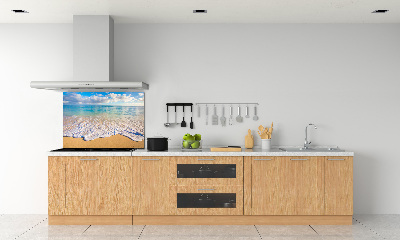 Rivestimento parete cucina con motivo Spiaggia hawaiana