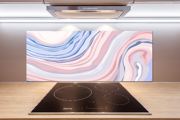 Pannello paraschizzi cucina con motivo a onde astratte