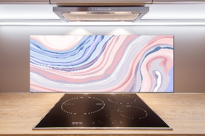 Pannello paraschizzi cucina con motivo a onde astratte