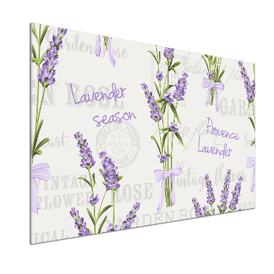 Rivestimento parete cucina con motivo lavanda