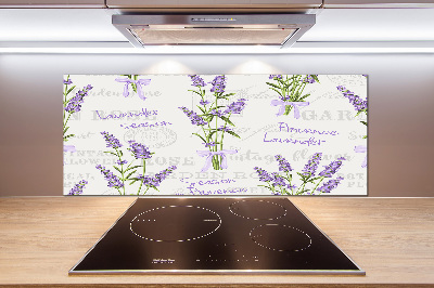 Rivestimento parete cucina con motivo lavanda