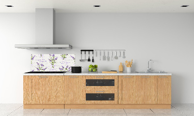 Rivestimento parete cucina con motivo lavanda