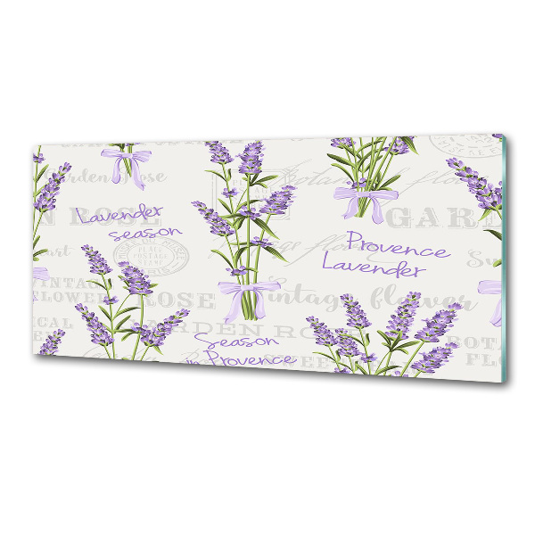 Rivestimento parete cucina con motivo lavanda