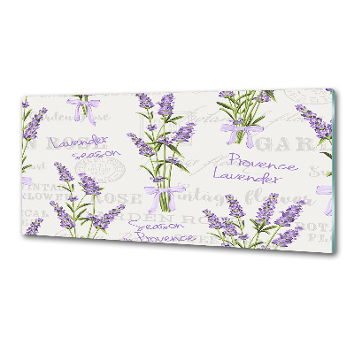 Rivestimento parete cucina con motivo lavanda
