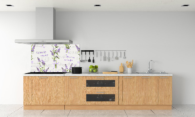 Rivestimento parete cucina con motivo lavanda