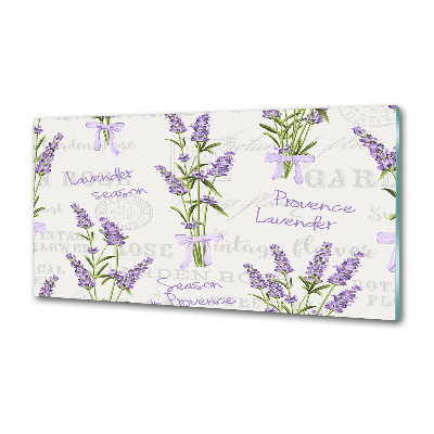 Rivestimento parete cucina con motivo lavanda