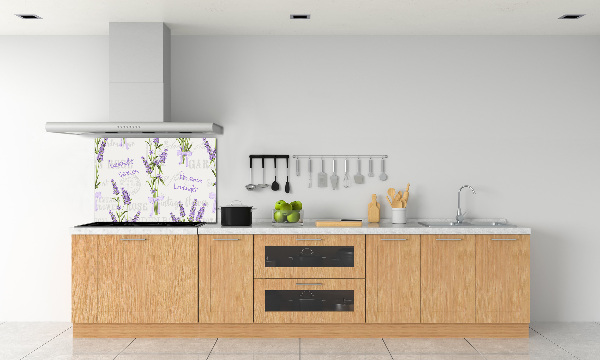 Rivestimento parete cucina con motivo lavanda
