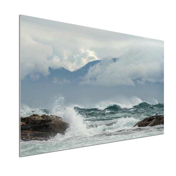 Pannello retrocucina con stampa Mare agitato