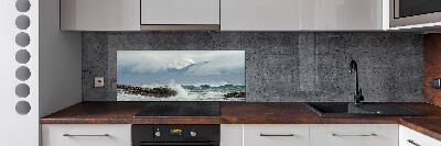 Pannello retrocucina con stampa Mare agitato