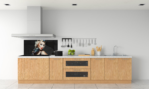 Rivestimento parete cucina con motivo 