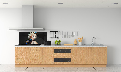 Rivestimento parete cucina con motivo 