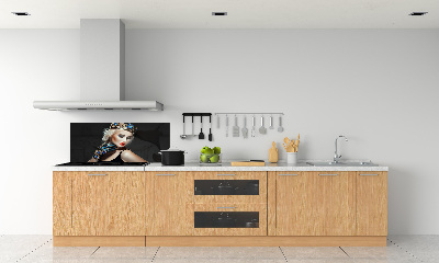 Rivestimento parete cucina con motivo 