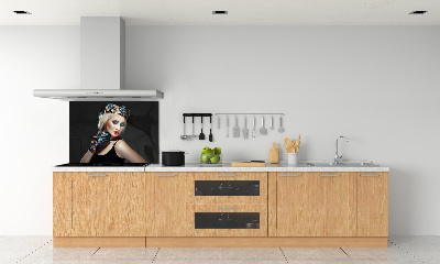 Rivestimento parete cucina con motivo 