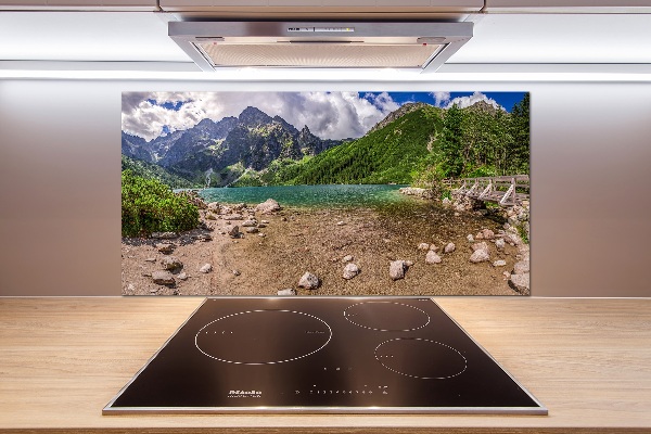 Pannello paraschizzi cucina con stampa raffigurante un lago tra le montagne