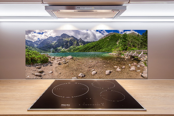 Pannello paraschizzi cucina con stampa raffigurante un lago tra le montagne