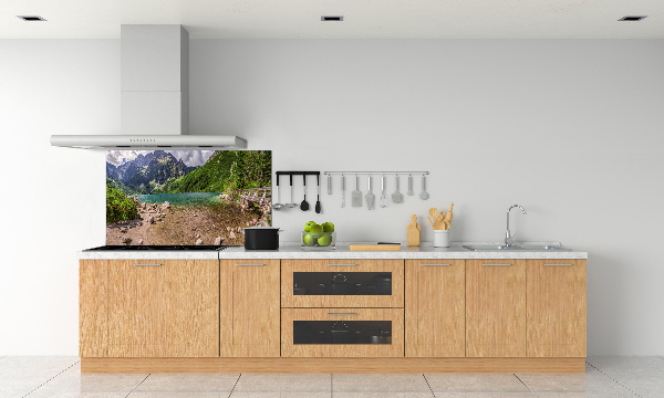 Pannello paraschizzi cucina con stampa raffigurante un lago tra le montagne