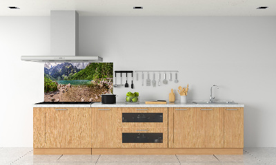 Pannello paraschizzi cucina con stampa raffigurante un lago tra le montagne