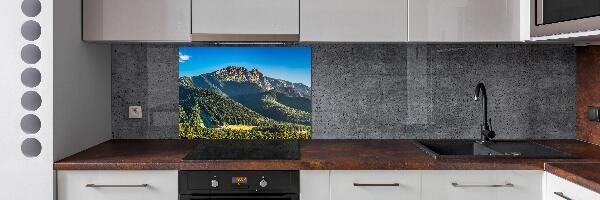Rivestimento parete cucina con stampa panoramica dei Monti Tatra