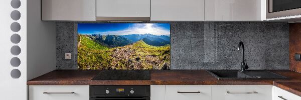 Pannello retrocucina con stampa panoramica di un paesaggio montano