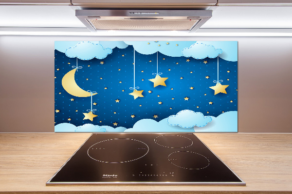 Rivestimento parete cucina con motivo «Il cielo di notte»