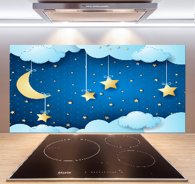 Rivestimento parete cucina con motivo «Il cielo di notte»