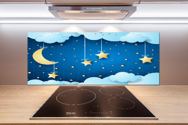Rivestimento parete cucina con motivo «Il cielo di notte»