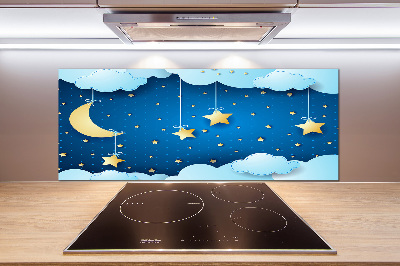 Rivestimento parete cucina con motivo «Il cielo di notte»
