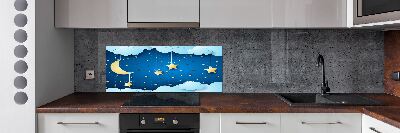 Rivestimento parete cucina con motivo «Il cielo di notte»