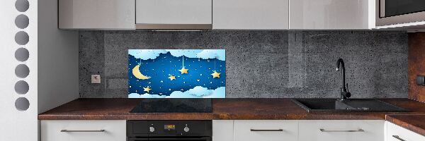 Rivestimento parete cucina con motivo «Il cielo di notte»