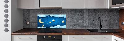 Rivestimento parete cucina con motivo «Il cielo di notte»